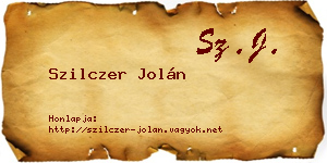 Szilczer Jolán névjegykártya